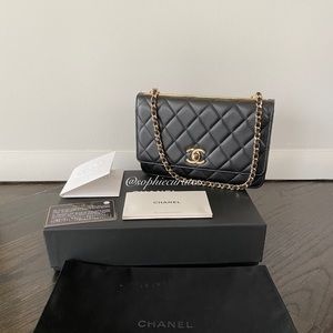 ❌SOLD❌ Unused Chanel Trendy WOC in Black Lambskin